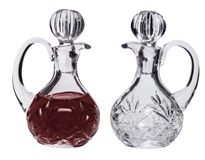 Leaded Crystal Communion Cruets 6 ounce Capacity 6 inch Pair