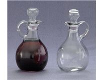 10 Oz. Cruet Bottles With Etched Cross