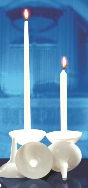 Plastic Candle Holder Simply insert a congregational into hand-holder
