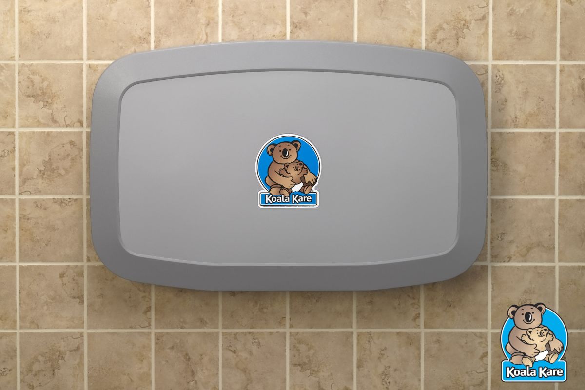 Koala Care Changing Station Horizontal Gray