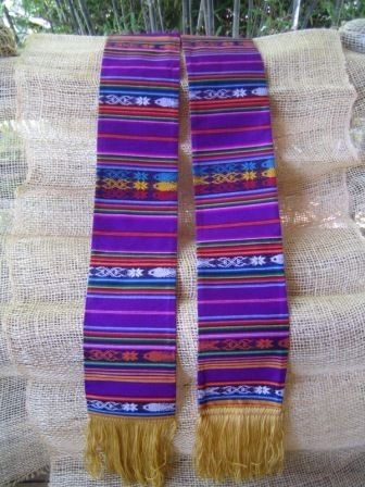 Natural Clergy Stole SOLD OUT Ecuador traditional fabrics 6-½