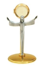 Ostensorium with Risen Christ K158 Monstrance Secure Acrylic Glass Luna