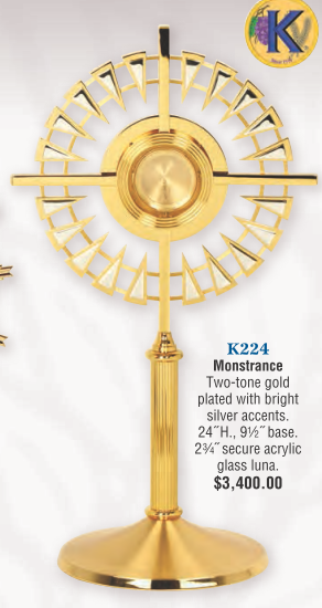 Monstrance Ostensorium Angel K224 24 inch Base