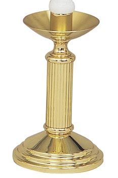 Chapel Candlestick K250 Candlesticks Polished Brass Finish Base