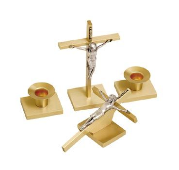 Crucifix Soild Brass 2 3/4 H Overall