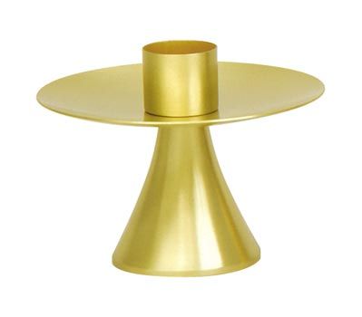 Brass Candlestick Satin Finish 3 inch H Base