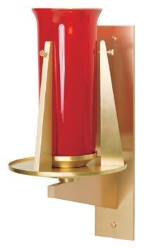 Wall Mount Sanctuary Lamp K361 Polished Satin Brass Solid Plate