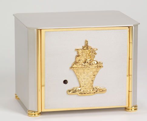 Tabernacle Satin Silver Plated 24K Gold Detailing