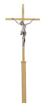 Processional Crucifix Brass Bronze Base
