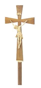 Processional Crucifix with Wood Corpus