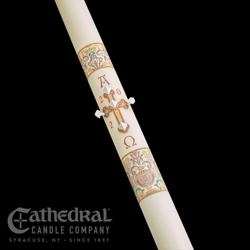 Investiture Paschal Candle Coronation Christ design a rich decal
