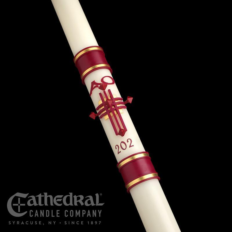 Crux Trinitas Paschal Candle Sculptwax Collection Cathedral Co 51 percent