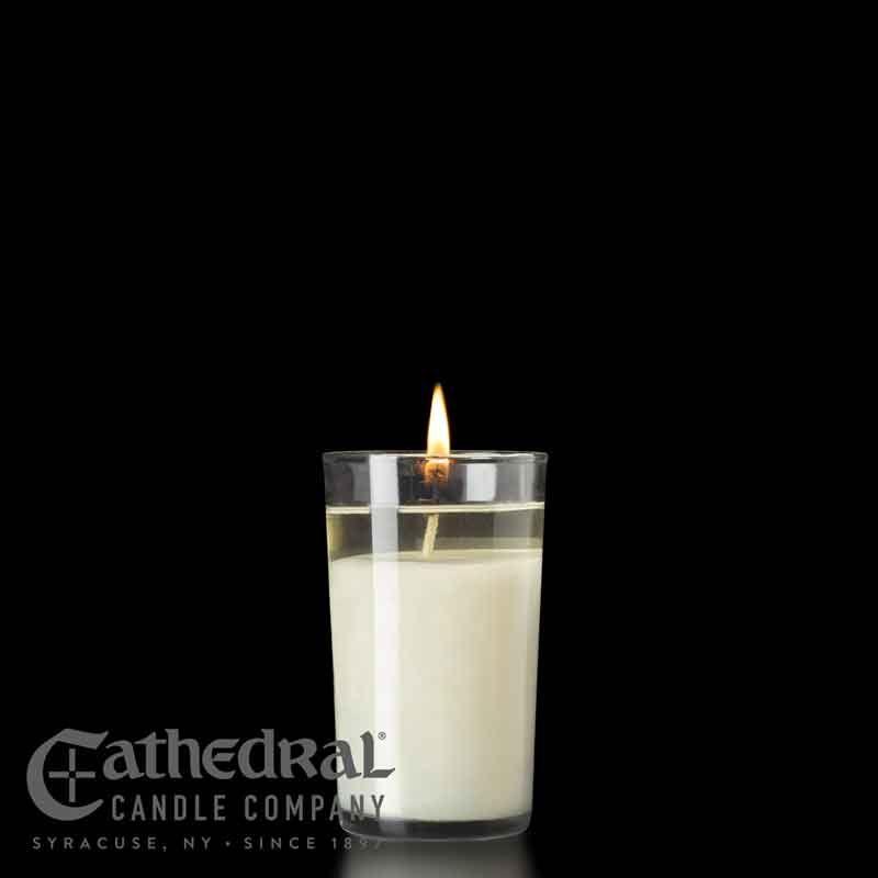 40 Hour Light-Glass Burn Time Straight sided clear glass