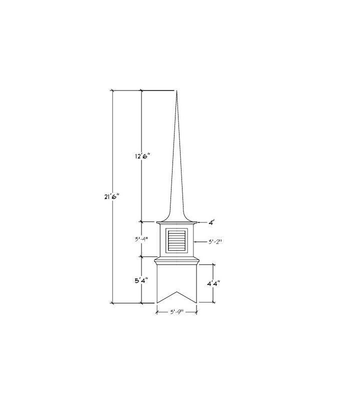 Fiberglass Church Steeple  Height 21 ft
