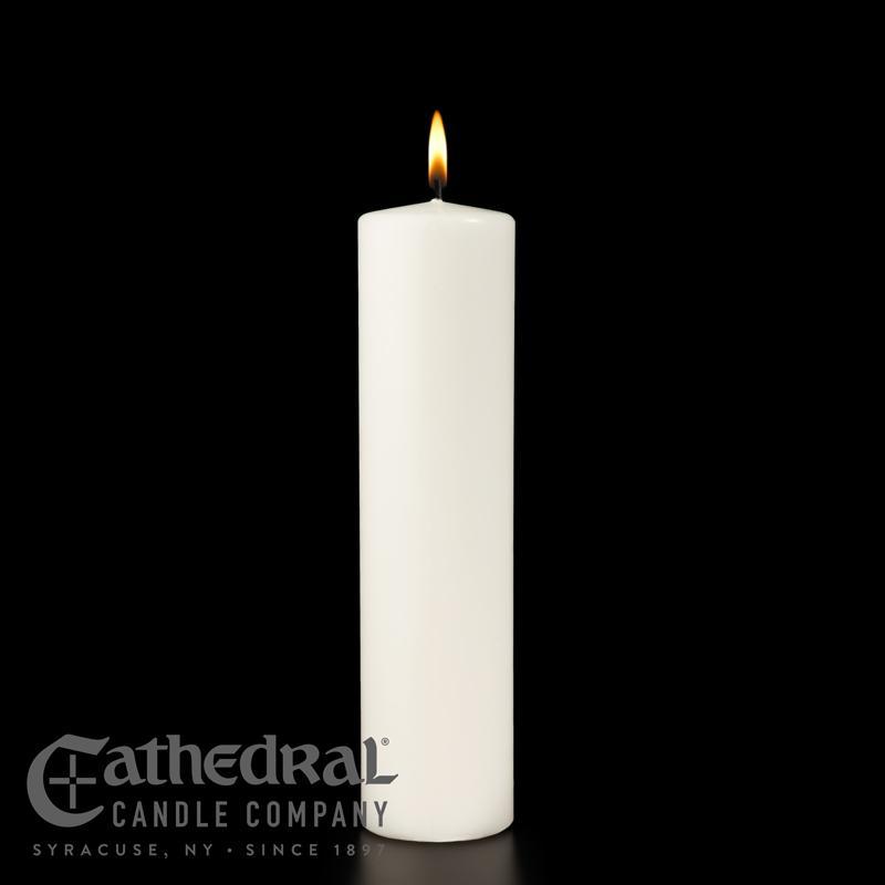 Plain White Christ Candle 3 inch x 12 Stearine Wax
