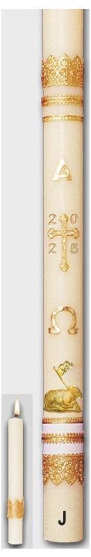 Beeswax Paschal Candles by Dadant-ORNAMENTED
