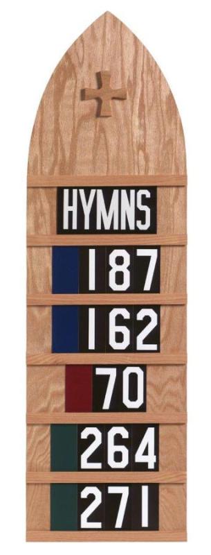 Extra Large Hymn Board In LIGHT Oak