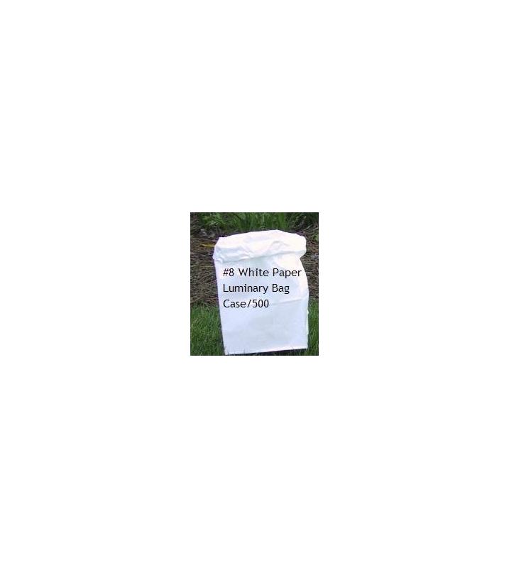 #8 Standard White Paper Luminaria Bag Pack/500