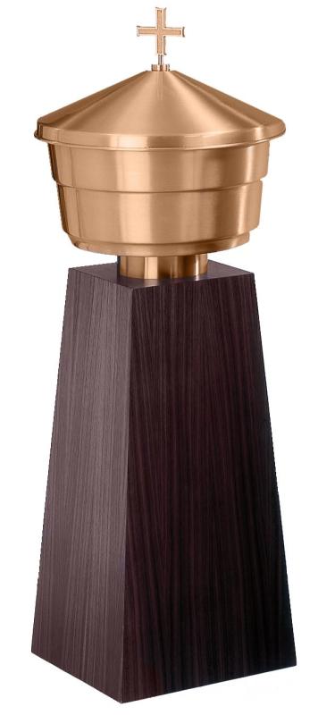 Baptismal Font Stainless Steel Basin Top Cross optional