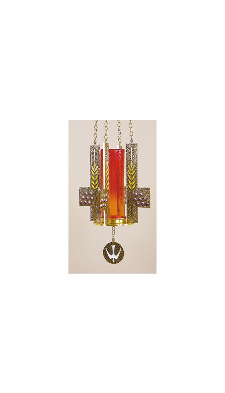 Hanging Santuary Lamp 3 or 4 Panel