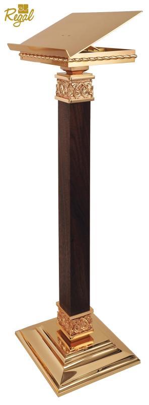 Church Lectern Bronze with Wood Column