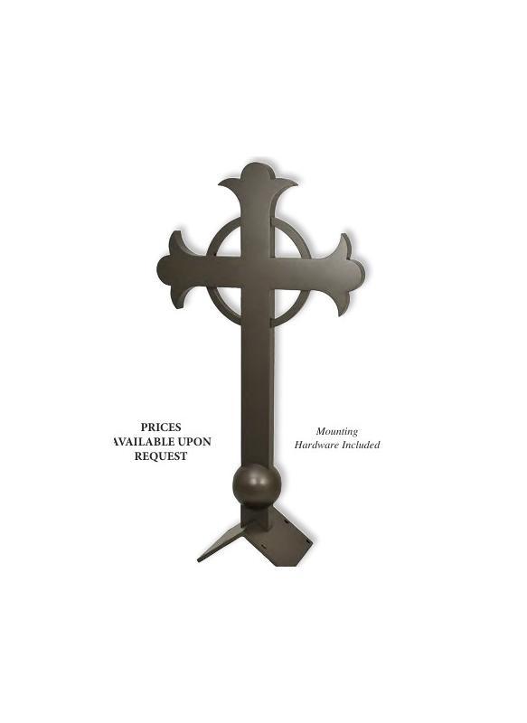 Aluminum Roof Cross with fleur de lis 6ft-6inch