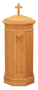 Baptismal Font Octagonal Design Gothic Trim 3 Sides