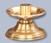 Bronze Altar Candlestick 3-? tall 6 diameter base 1-?