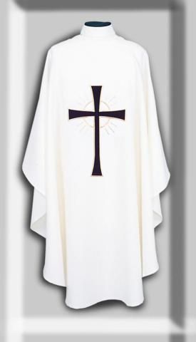 Cross & Rays Chasuble In Liturgical Colors