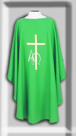 Alpha Omega Chasuble In Liturgical Colors
