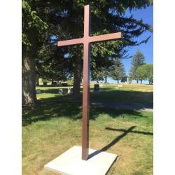 Outdoor Aluminum Cross 2" Tubing Wall or Free Stnd