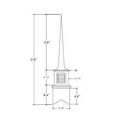 Fiberglass Church Steeple  Height 21 ft
