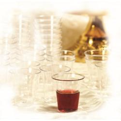 Communion Cups-CASE of 4000 Highest quality crystal clear plastic cups