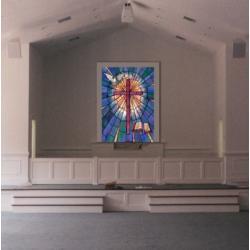 Baptistry Wall Scene Murals printed on Banner Material for Wall Mounting Above Baptistry