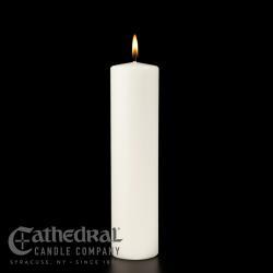 Plain White Christ Candle 3 inch x 12 Stearine Wax
