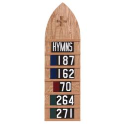 Extra Large Hymn Board In LIGHT Oak