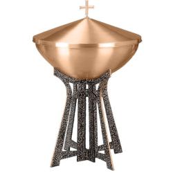 Baptismal Font Stainless Steel Basin Top Cross 36-  This Size Not Available