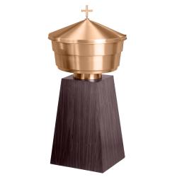Baptismal Font Stainless Steel Basin Top Cross optional