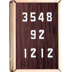 Wall Mounted Pivoting Hymn Board