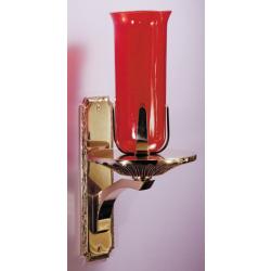Wall Sanctuary Lamp high polished bronze cast textured base