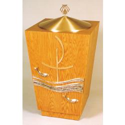 Baptismal Font Oak with Bronze Cover
