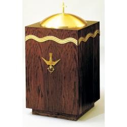 Baptismal Font Oak and Bronze