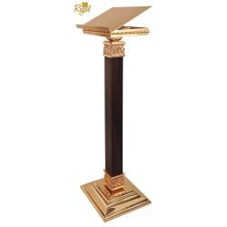 Church Lectern Bronze with Wood Column