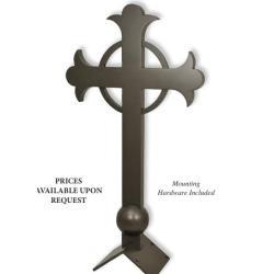Aluminum Roof Cross with fleur de lis 6ft-6inch