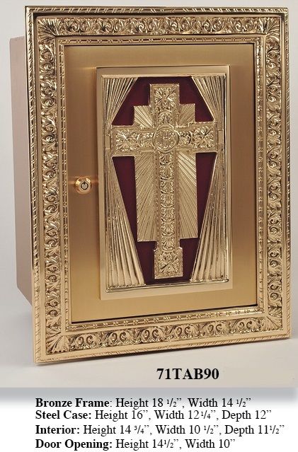 Tabernacle Wall Mounted steel housing insertion into